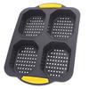 Bread Mold Heat Resistant Non-stick Pastry Mold Silicone Bread Baking Mold with 4 Grids for Home Kitchen