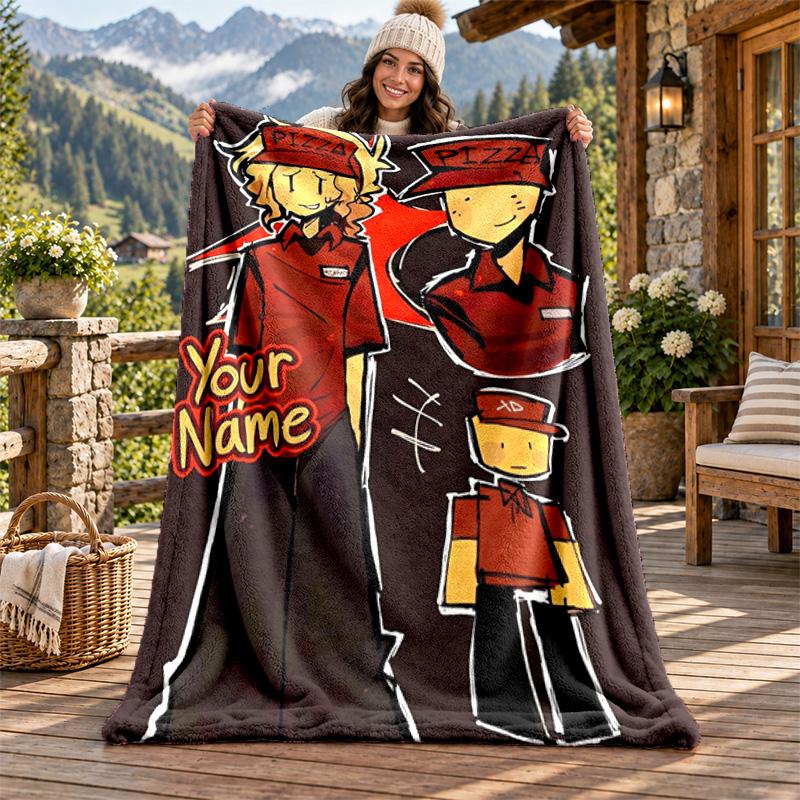 Elliot Custom Name Flannel Blanket Personalized Soft Warm Plush Throw Blanket Customized Gift for Family Friends