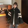 Осень-зима женская куртка с капюшоном на молнии уличная рубашка пальто искусственная овечья шерсть свободный кардиган свитер одежда Y2k