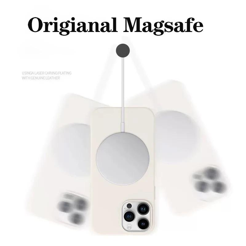 Official Original Liquid Silicone Magnetic Phone Case For iPhone 17 Air 16 15 14 Plus 13 12 Pro Max 17Pro For Magsafe Soft Cover