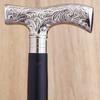 Серебряная Головка Ручка Деревянная Трость Палка Античный Стиль Винтаж Подарок