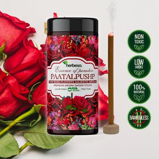 Сандаловое дерево (Чандан), Oud and Rose Pure Attar Fragrant Dhoop Sticks Trio Pack Длительные величественные ароматы Ittar 100% натуральные