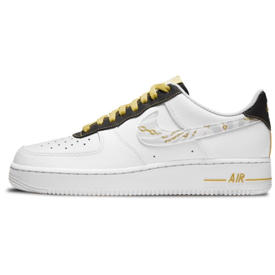 Nike Air Force 1 '07 LV8 'Gold Links Zebra Print' Sneakers DH5284-100