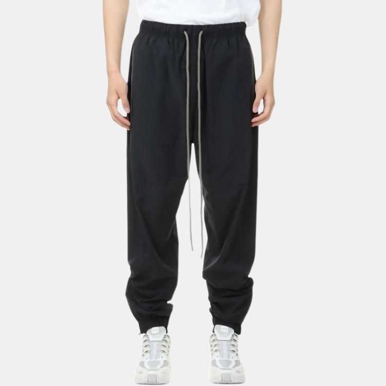 Fear Of God Essentials Summer 2024 SS24 NYLON TRACK PANT Solid Color Lace Up Elastic Cuff Pocket American Fleece Lined 130SU242160F