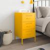 VidaXL Table de Chevet, Armoire de Lit avec Pieds, Table de Nuit avec Tiroirs, Armoire de Nuit Chambre à Coucher, Jaune 843084