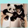 Черная Панда Милый Медведь Плюшевая Игрушка Наполнитель из PP Хлопка Украшения для Дня Рождения Кукла Подарок