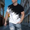 New Summer Men's Sports Fitness T-Shirt Street Trend Simple Creative O Collar Casual Loose Quick Drying Short-Sleeved Shirt