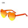 Funny Gradient Lenses Colorful Party Sun Glasses Heart-shaped Sunglasses Shades Heart Glasses