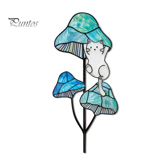 Colorful Yard Stakes Planter Insert Stake, Double-Sided, Flower Pot Decor Metal Art Ornaments Insect Animal Stake for Plant Pots Bed Decoration