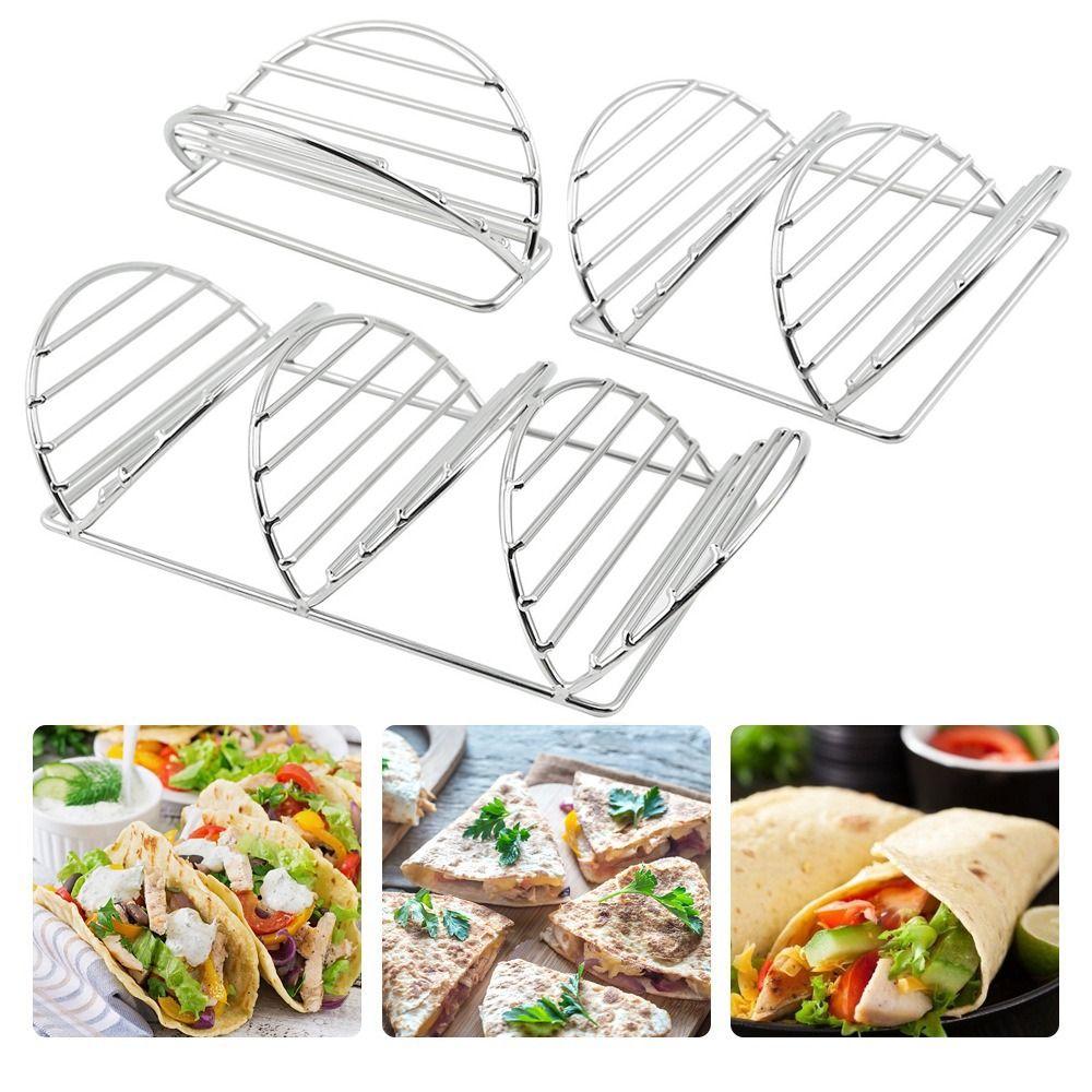 304 Stainless Steel Taco Holder Stands Multi-layer Pies Display Rack Taco Tray Plates  Pancake