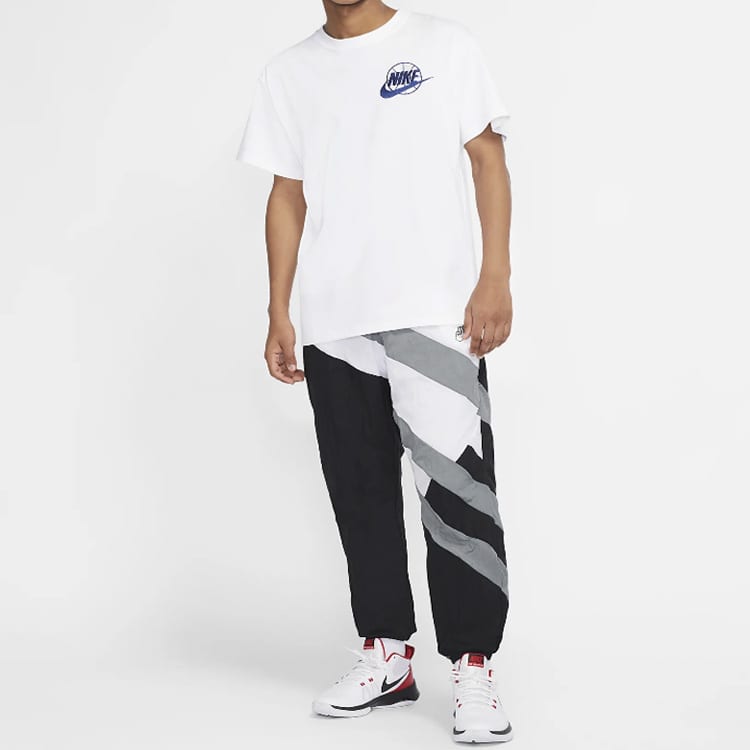 Nike Футболки Мужские Белые С Круглым Вырезом Умеренный Прямой Крой CV1084-100