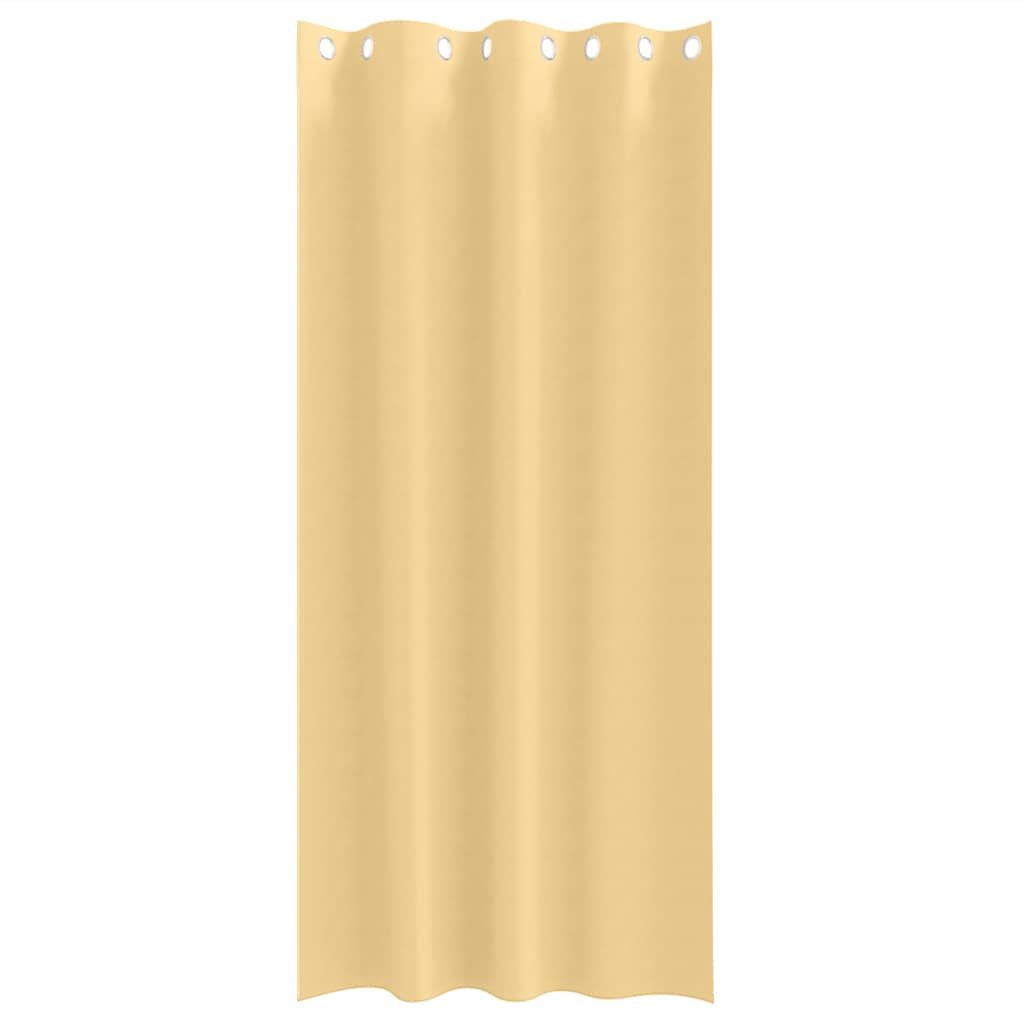 Blackout Curtains with Rings 2 pcs Beige 225 x 140 cm