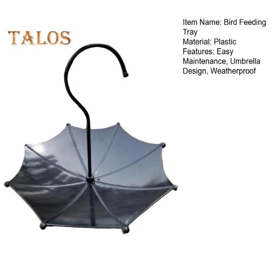 Кормушка для птиц на платформе, дизайн зонтика, подвесная кормушка для птиц, водонепроницаемый поднос для кормления птиц для наружного сада, двора, патио