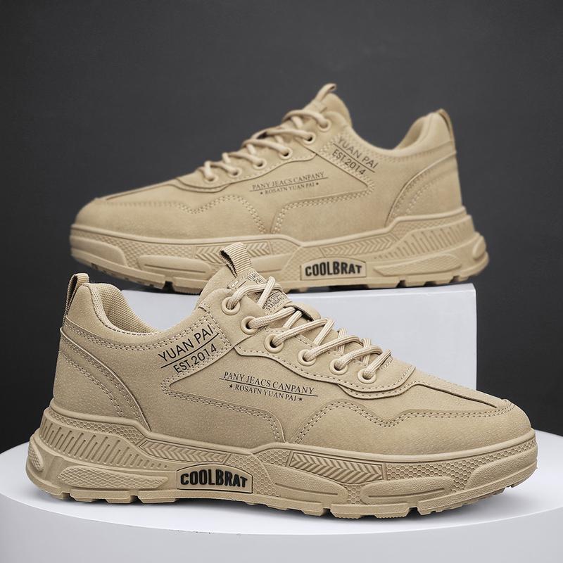 Мужские кроссовки Осень Новые Мужские Повседневные Туфли Высокое Качество Плоская Подошва Прочные Рабочие Туфли акция 2025 Обувь для Мужчин