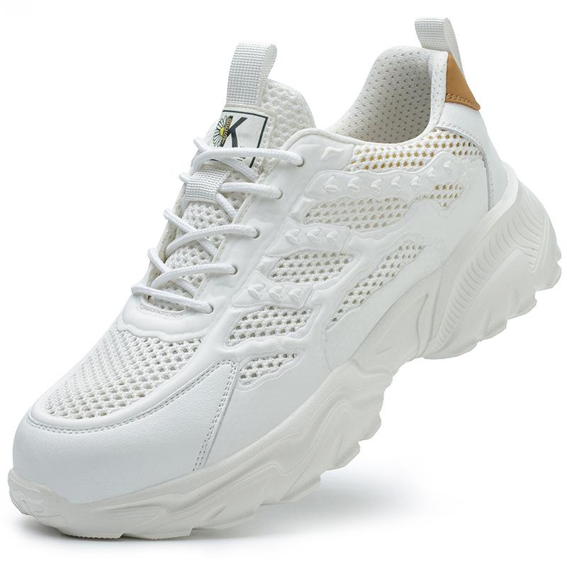 Summer Safety Sneakers White Safety Work Shoes for Men Work Breathable Shoes Comfortable Woman Safety Shoes Plastic Toe Cap Boot