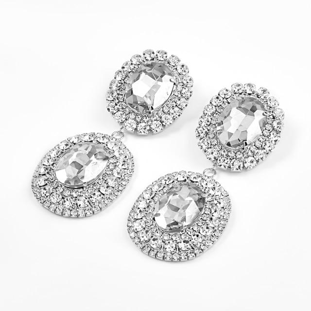 2022 новый тренд, блестящие большие стразы, подвеска в форме капли, женские серьги, модные ювелирные изделия для свадебной вечеринки, аксессуары