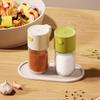 Salt And Pepper Seasoning Tank With Accurate Ration Of 0.5g Push Type Glass Salt Dispenser Sugar Container Used For Kitchen