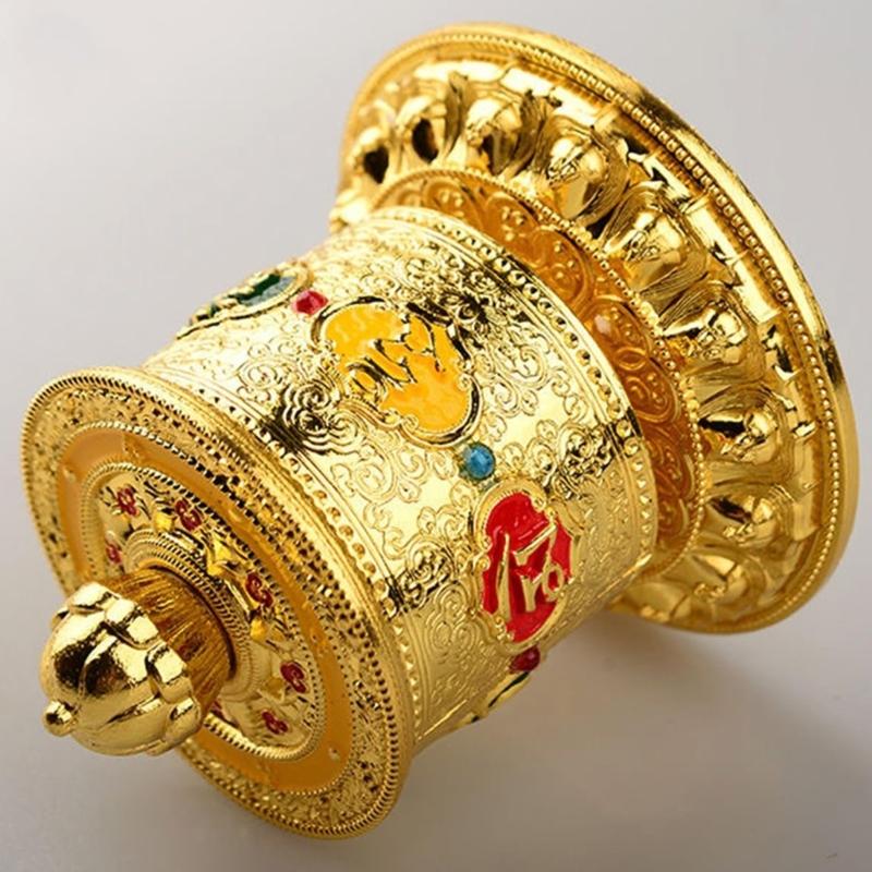 Тибетское молитвенное колесо Настольное молитвенное колесо Будды Писания Молитвенное колесо для Молитв Благословения Медитаций Исцелений Йоги