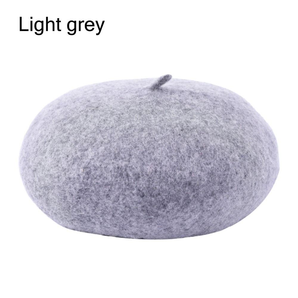 Шерстяные Утепленные Шерстяные Береты Однотонная Плоская Кепка Французская Шляпа Художника Женские Девочки