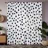 2 шт. HD черно-белые декоративные занавески в горошек Белая занавеска с цифровым принтом для украшения дома в стиле украшения гостиной