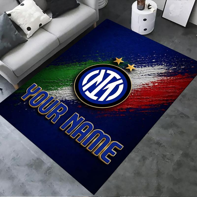 Custom Name Inter Milan Carpet Rug for Living Room Bedroom Home Sofa Decoration,Kids play Non-slip Floor Mat