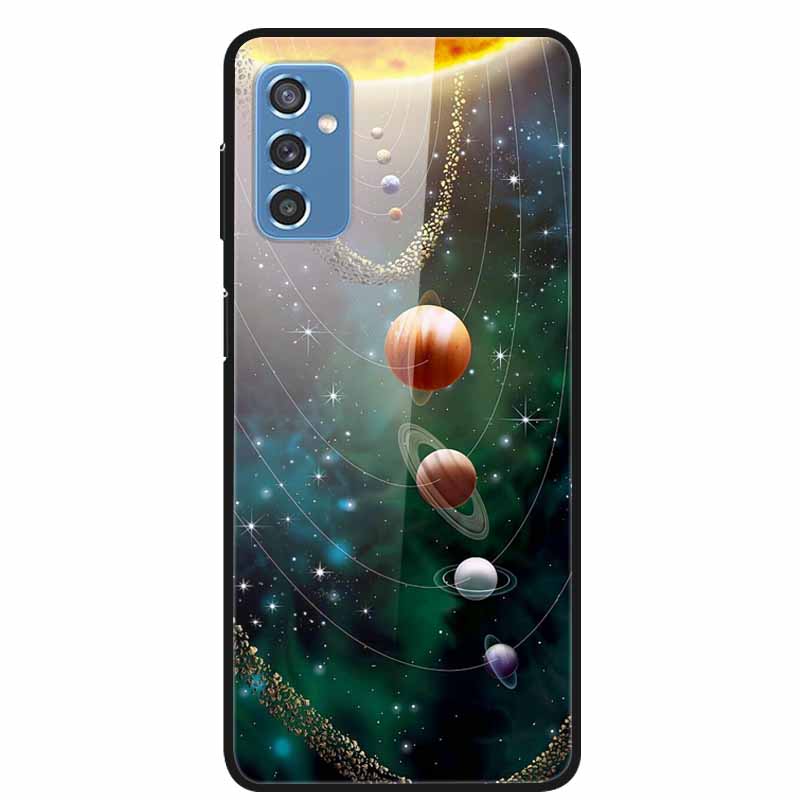 Для Samsung M52 5G Чехлы M23 5G M51 M02s Закаленное Стекло Жесткая Задняя Крышка Для Samsung Galaxy M23 5G Чехол для Телефона Fundas Capa M 52 5G