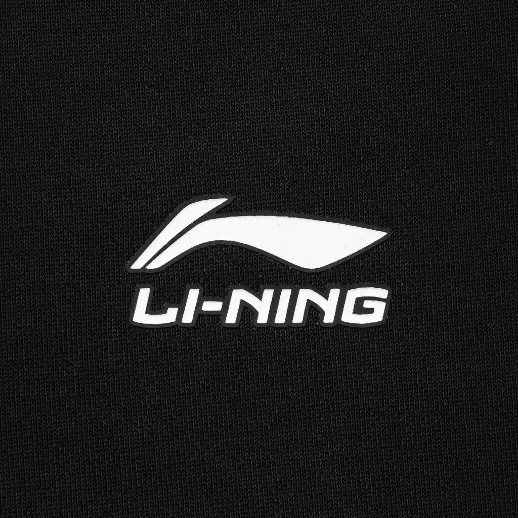 Li-Ning Удобный Простой Буквенный Универсальный С круглым вырезом Флисовый Свободный Повседневный Теплый Свитшот Унисекс свитшот Черный AWDVC87-2