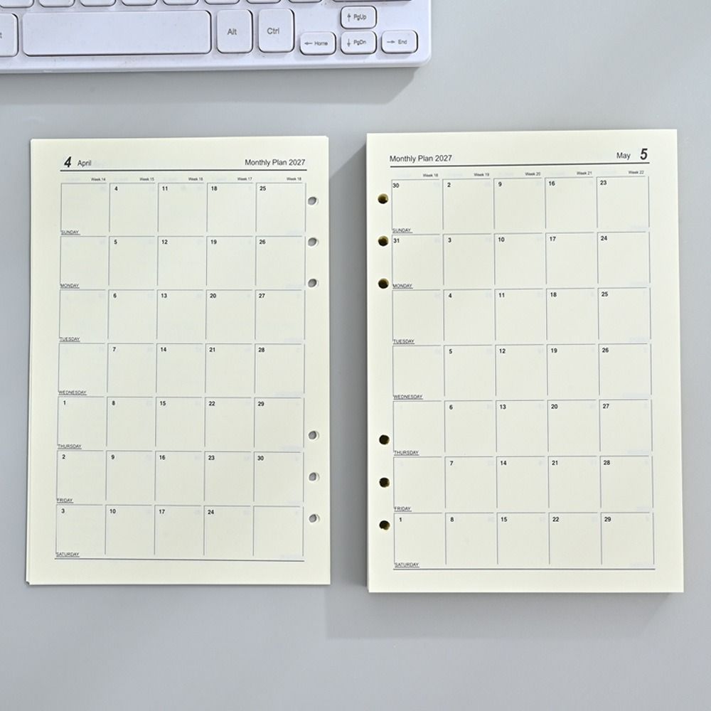 A5 2027 Journal Agenda Plannner Notebook Monthly Weekly Daily Schedule Organizer