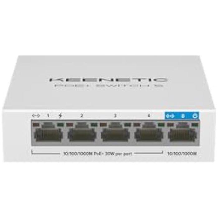 Commutateur PoE+ - KEENETIC - 5 Ports - Alimentation intelligente - Installation facile - Voyants d'état