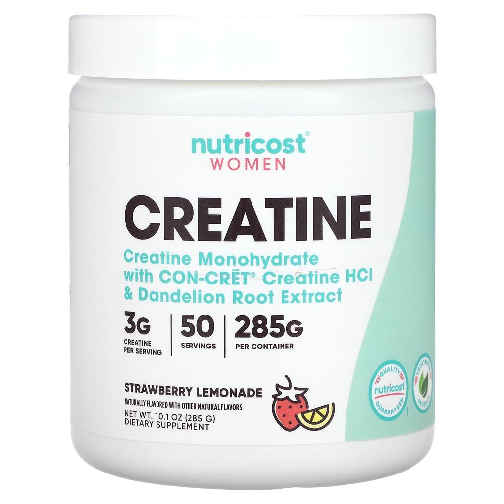 Nutricost Women, Creatine, Strawberry Lemonade, 10.1 Oz (285 G)