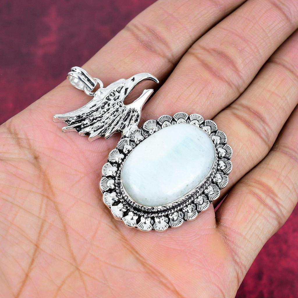 Подвеска с гемиморфитом, ювелирные изделия из цельного серебра 925 пробы с драгоценными камнями, подвеска ручной работы, на День благодарения