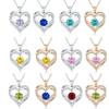Shining Adjustable Women Necklace Gift Forever Love Heart Pendant Necklace Jewelry Accessories