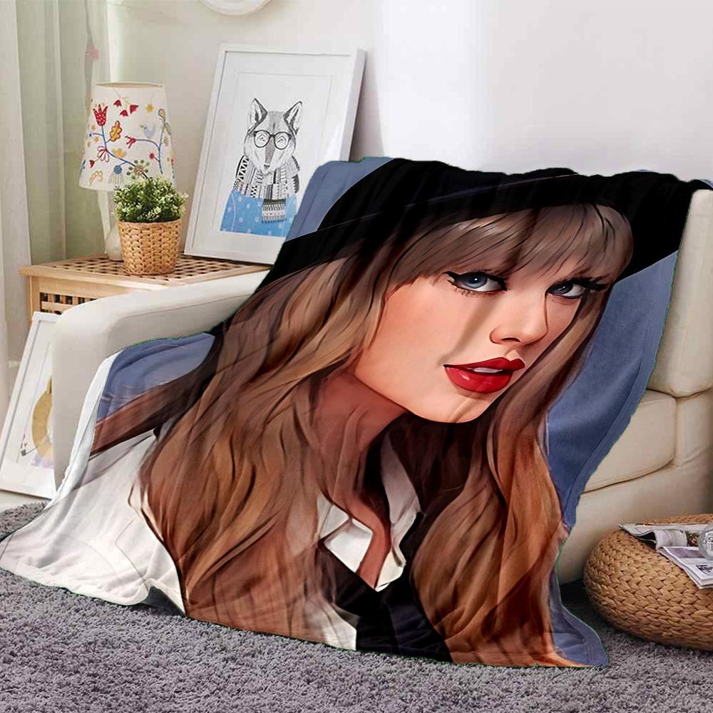 Fashionable Hat Style Flannel Blanket Super Soft Warm Cozy Blanket For Sofa Bed Office Travel Allseason Home Decor Gift