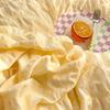 Милый комплект постельного белья с фактурой "муслин" в стиле принцессы для девочек, стираный хлопок, корейский стиль, роскошный пододеяльник с оборками и кружевом, размер Queen, юбка для кровати
