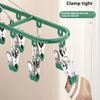 With 18 Clips Hanging Drying Rack Rust Proof Sock Rack Multi-functional Underwear Hanger  Bras