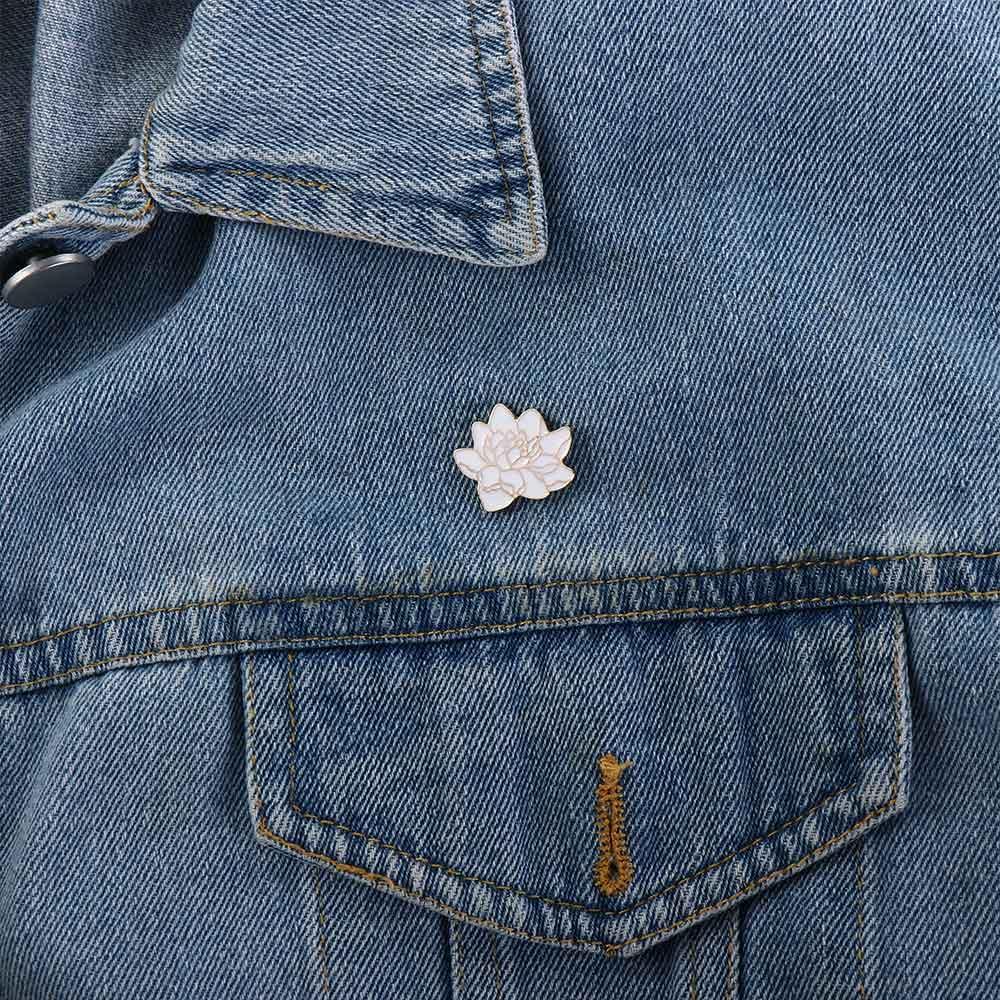 Lapel Pin Buddhism Travel Commemorative Lapel Brooch Lotus Flower Brooch Brooches Pin Enamel Pin