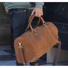 Personalized Cowhide Leather Duffel Bag: Weekender Travel Bag