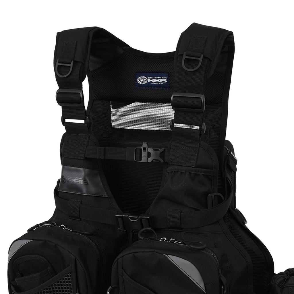 Жилет для рыбалки RBB Extreme Tide Game Vest полностью черный [Soujin]