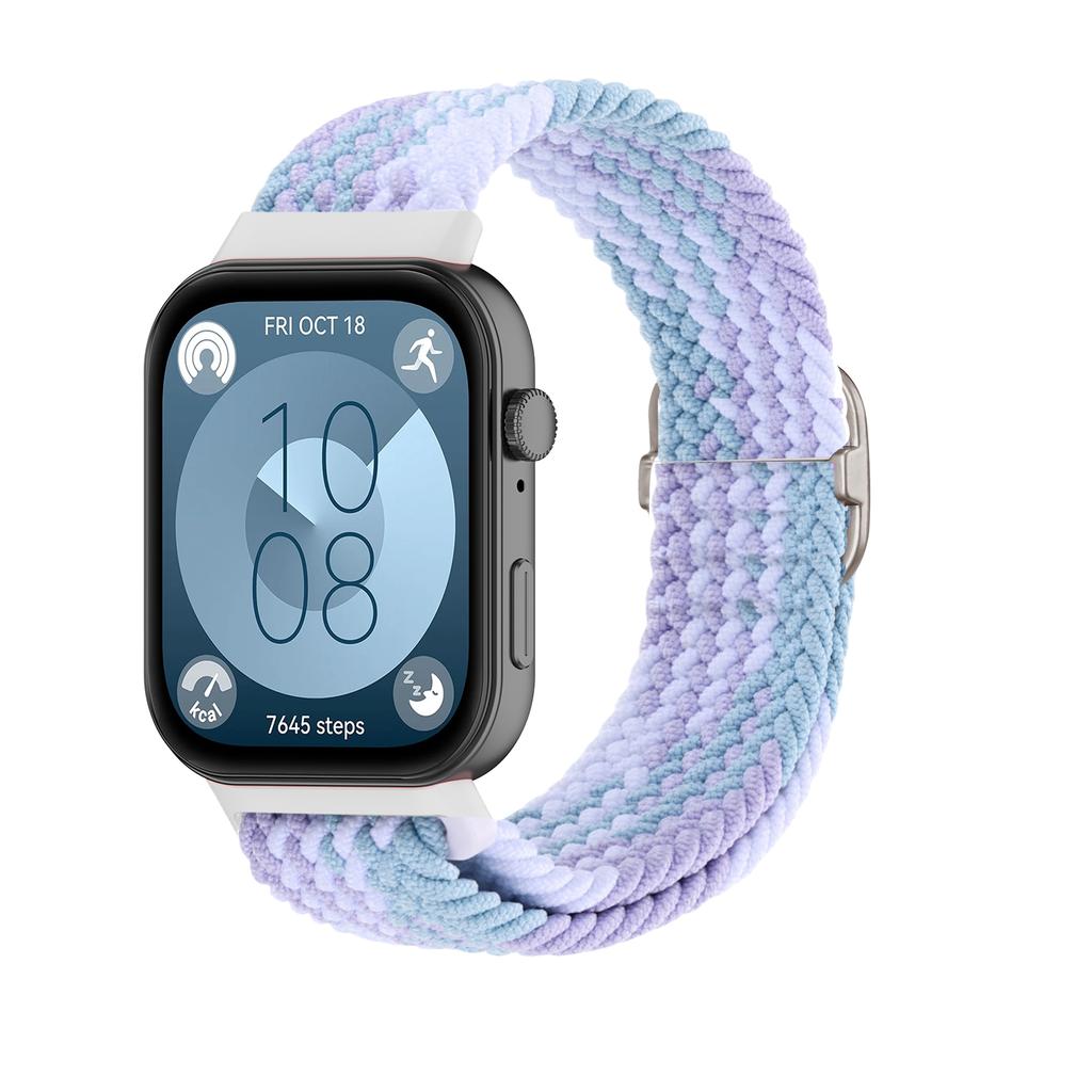 Плетеный ремешок Solo Loop для Huawei watch Fit 3 4 Аксессуары Регулируемый нейлоновый сменный ремешок браслет huawei fit3 4 pro band