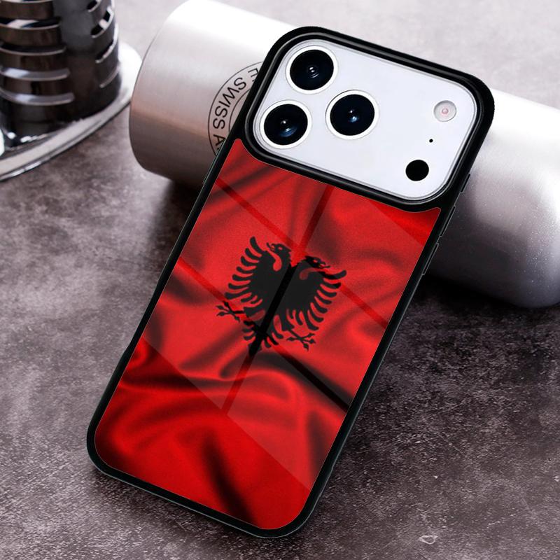 Чехол для телефона с флагом Албании для iPhone 17 16 15 14 13 12 11 Pro Max Plus 17Air Мягкий силиконовый чехол