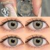 COD 1pair Gray Colored Pupils for Eyes Natural Eye Contacts Lenses Korean Brown Softlens Blue Lens