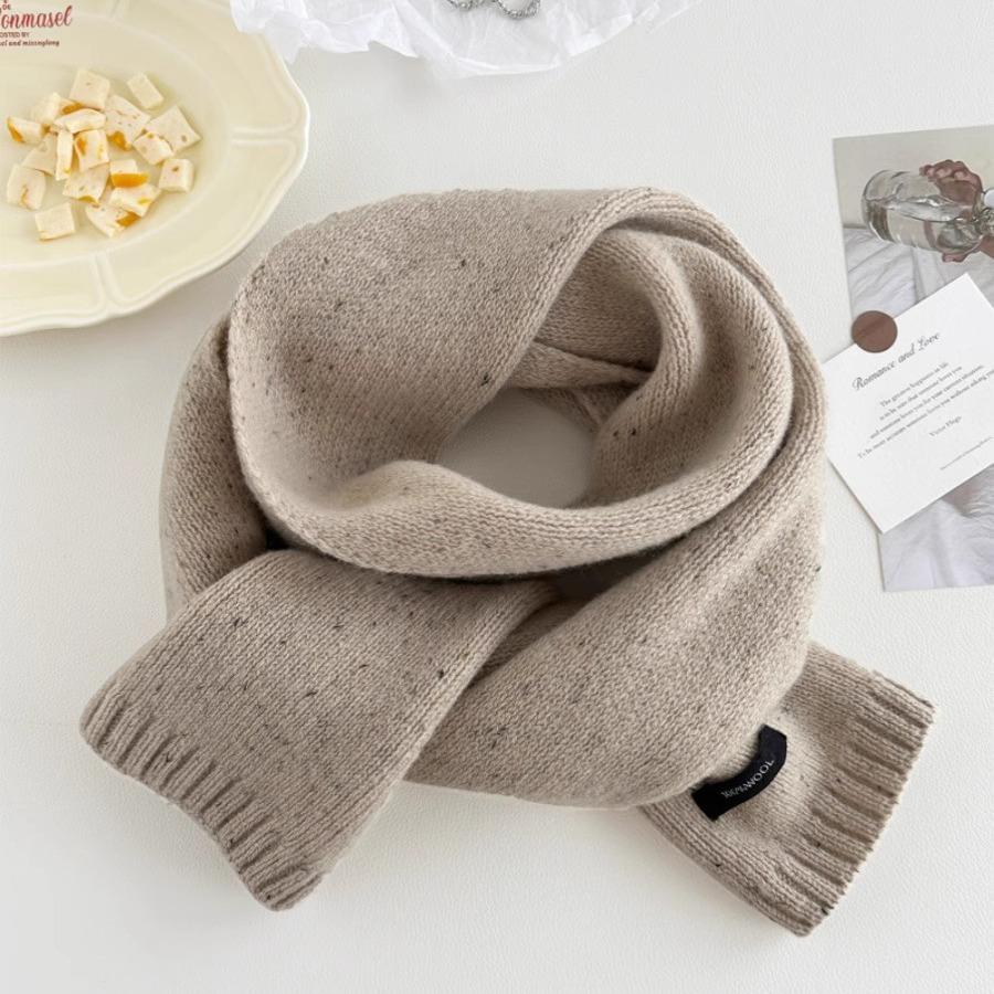 Шарф из чистой шерсти универсального цвета однотонный в корейском стиле для пары осенне-зимний теплый шарф унисекс