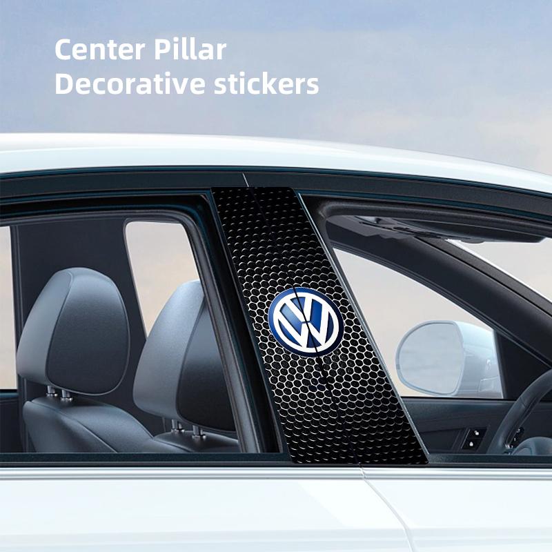 Volkswagen Car Center Pillar Sticker Auto B Pillars Protective Film For VW GTI Polo Golf Passat Tiguan Arteon Jetta T-ROC ID.4 RD3
