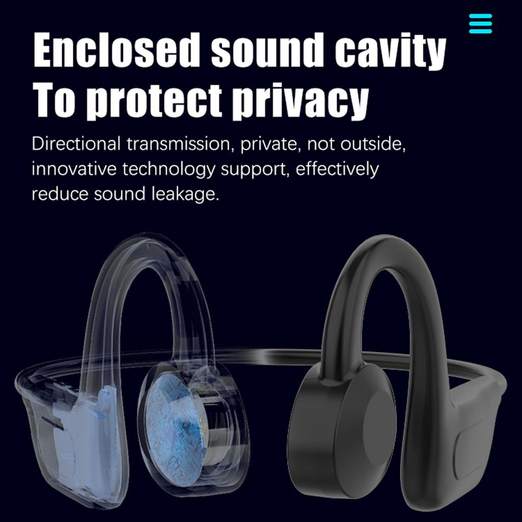 VG02 bone conduction bluetooth headset wireless ear-mounted black