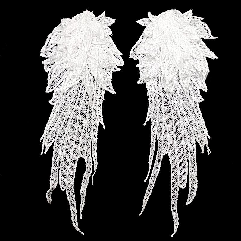 «Водорастворимая аппликация с цветочной вышивкой «Крылья ангела»»