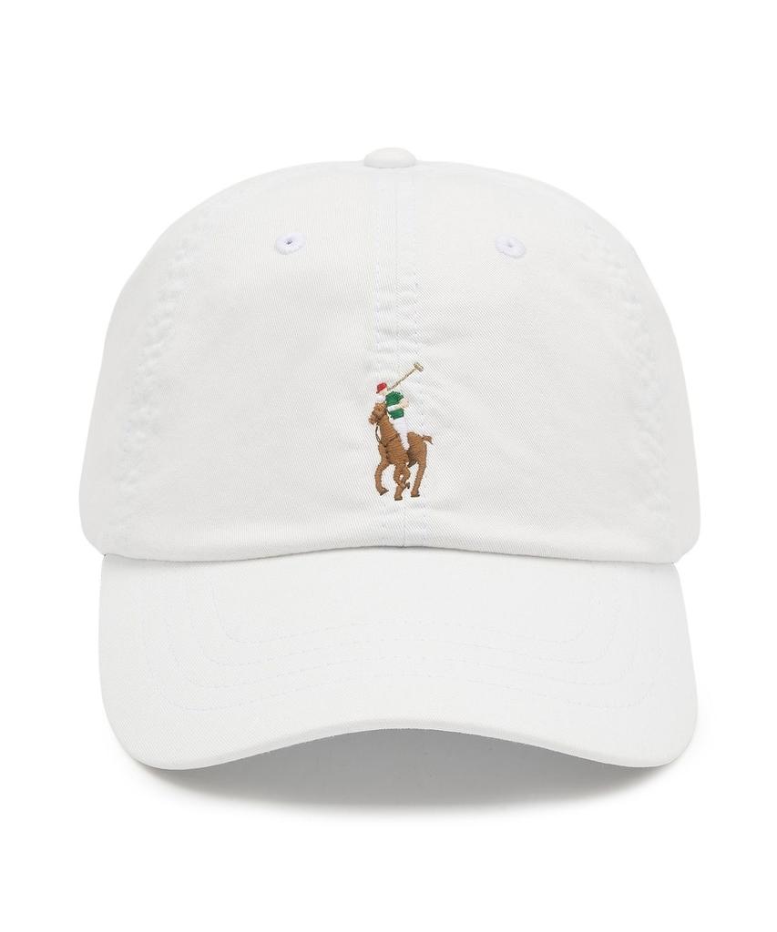 Кепка-бейсболка POLO RALPH LAUREN из эластичного хлопкового твила - Белая
