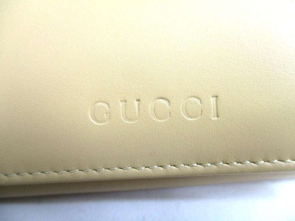 Authentic GUCCI Logo Beige Leather 6 Pics Key Cases #9626  Refurbished