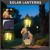 Resin Family Theme Solar Outdoor Light Statue
