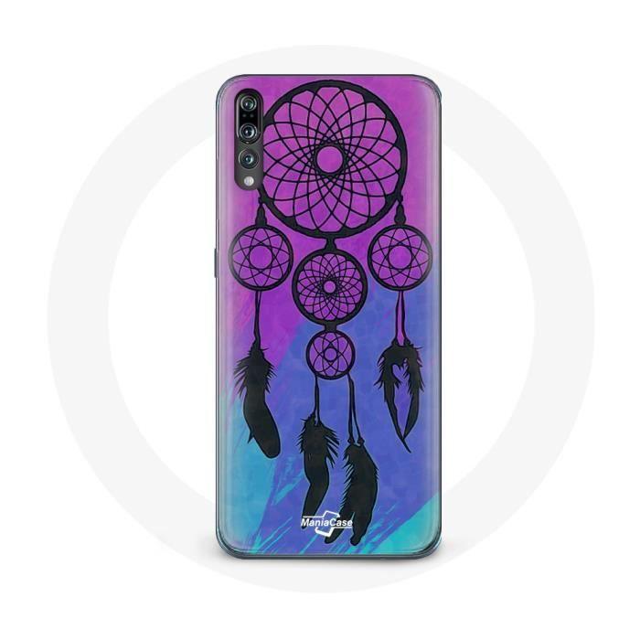 Чехол для Samsung Galaxy P20 pro Dream Catcher Черный Синий и Фиолетовый Фон