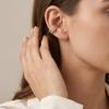 Xiaomi Vnox Multi-Layer Crystals Clip-On Earrings for Women Gold Plated Zirconia C Shaped Earrings Hypoallergenic No-Piercing Jewelry